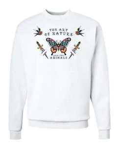 Arm The Animals Unisex | Tattoo Butterfly | Crewneck Sweatshirt Crew Sweatshirts