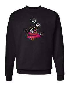 Arm The Animals Unisex | Bunny Alebrije | Crewneck Sweatshirt Crew Sweatshirts