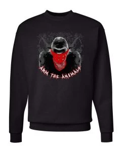 Arm The Animals Unisex | Gorilla Riot | Crewneck Sweatshirt Crew Sweatshirts