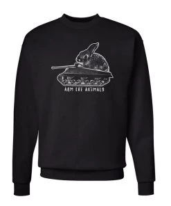 Arm The Animals Crew Sweatshirts Unisex | Renegade Bunny | Crewneck Sweatshirt