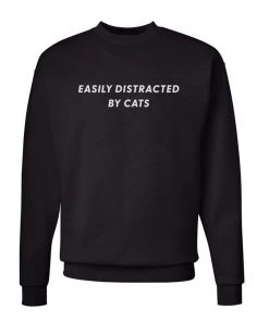 Arm The Animals Unisex | Easily Distracted Cat | Crewneck Sweatshirt