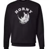 Arm The Animals Unisex | Horny Rhino | Crewneck Sweatshirt Crew Sweatshirts