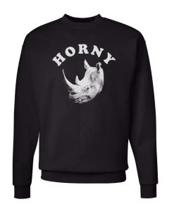Arm The Animals Unisex | Horny Rhino | Crewneck Sweatshirt Crew Sweatshirts