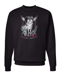 Arm The Animals Crew Sweatshirts Unisex | Ridgeline Wolf | Crewneck Sweatshirt