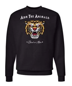 Arm The Animals Unisex | Tattoo Tiger | Crewneck Sweatshirt Crew Sweatshirts