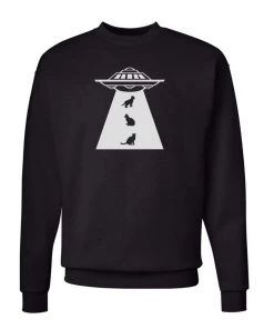 Arm The Animals Crew Sweatshirts Unisex | Cat Abduction | Crewneck Sweatshirt