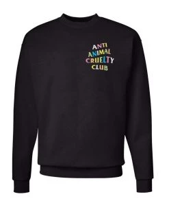 Arm The Animals Unisex | Rainbow Anti Animal Cruelty Club | Crewneck Sweatshirt Crew Sweatshirts