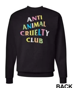 Arm The Animals Unisex | Rainbow Anti Animal Cruelty Club | Crewneck Sweatshirt Crew Sweatshirts