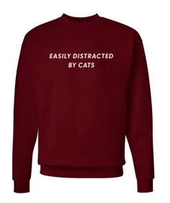 Arm The Animals Unisex | Easily Distracted Cat | Crewneck Sweatshirt