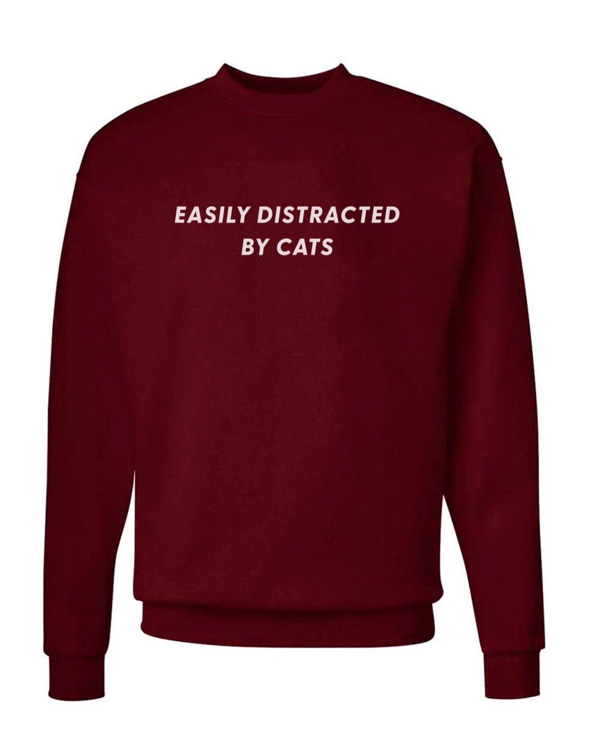 Arm The Animals Unisex | Easily Distracted Cat | Crewneck Sweatshirt