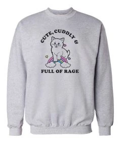 Arm The Animals Unisex | Rage Kitty | Crewneck Sweatshirt
