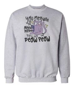 Arm The Animals Crew Sweatshirts Unisex | Peow Peow | Crewneck Sweatshirt