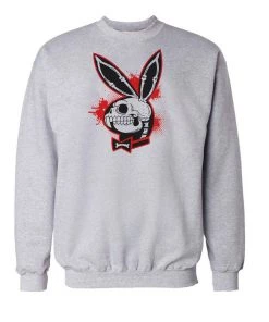 Arm The Animals Unisex | Bad To The Bone Bunny | Crewneck Sweatshirt Crew Sweatshirts