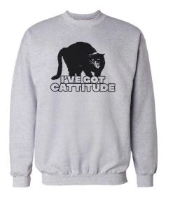 Arm The Animals Crew Sweatshirts Unisex | Cat-titude | Crewneck Sweatshirt