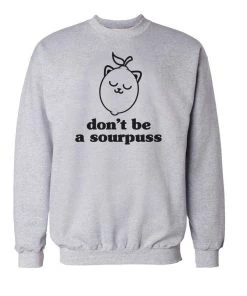 Arm The Animals Unisex | Sour Puss | Crewneck Sweatshirt Crew Sweatshirts
