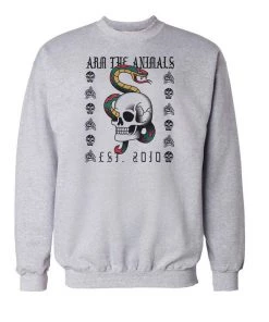 Arm The Animals Unisex | Tattoo Snake | Crewneck Sweatshirt Crew Sweatshirts