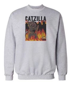 Arm The Animals Crew Sweatshirts Unisex | Catzilla | Crewneck Sweatshirt