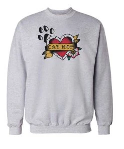 Arm The Animals Unisex | Tattoo Cat Mom | Crewneck Sweatshirt