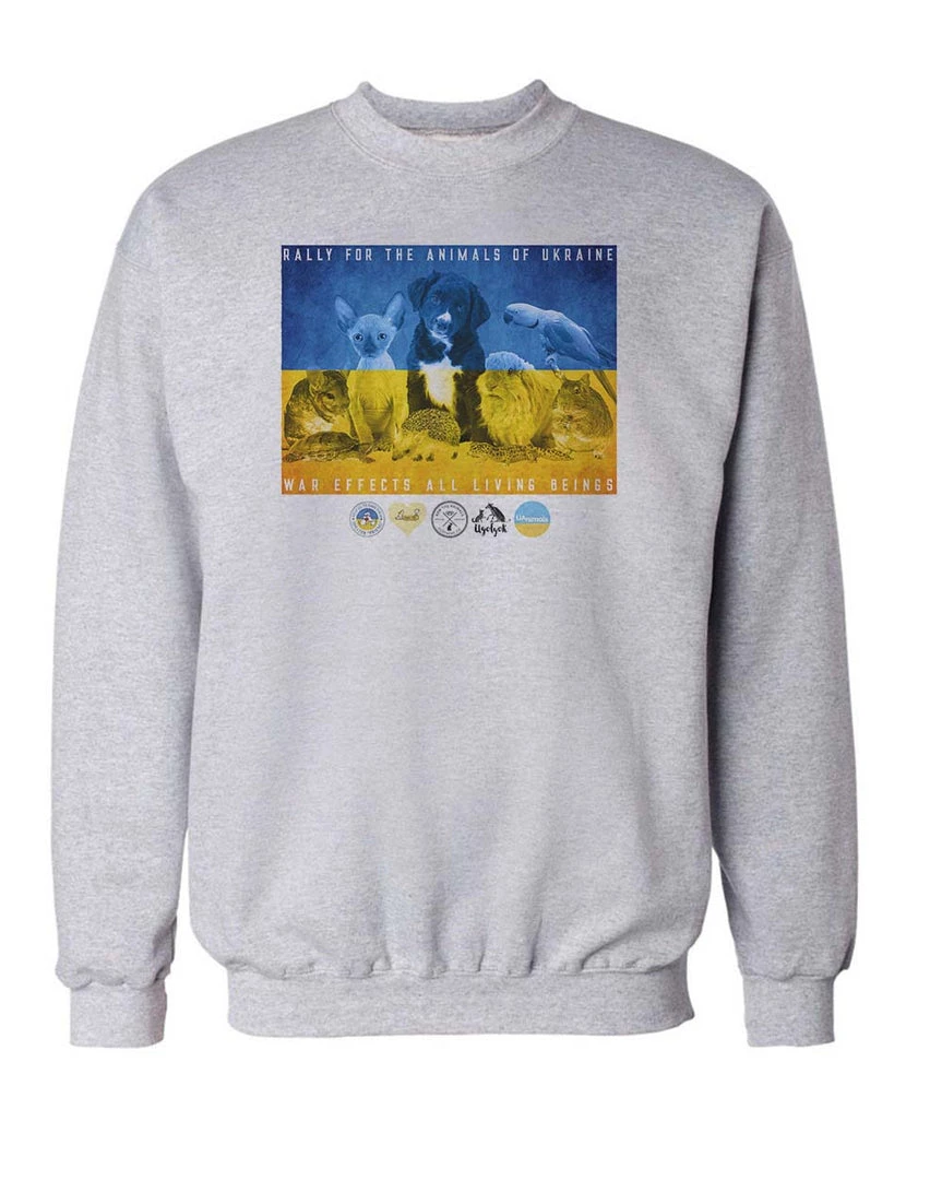 Arm The Animals Unisex | Rally For Ukraine | Crewneck Sweatshirt Crew Sweatshirts