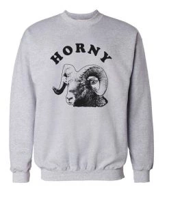 Arm The Animals Unisex | Horny Ram | Crewneck Sweatshirt Crew Sweatshirts
