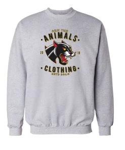 Arm The Animals Unisex | Varsity Panther | Crewneck Sweatshirt Crew Sweatshirts