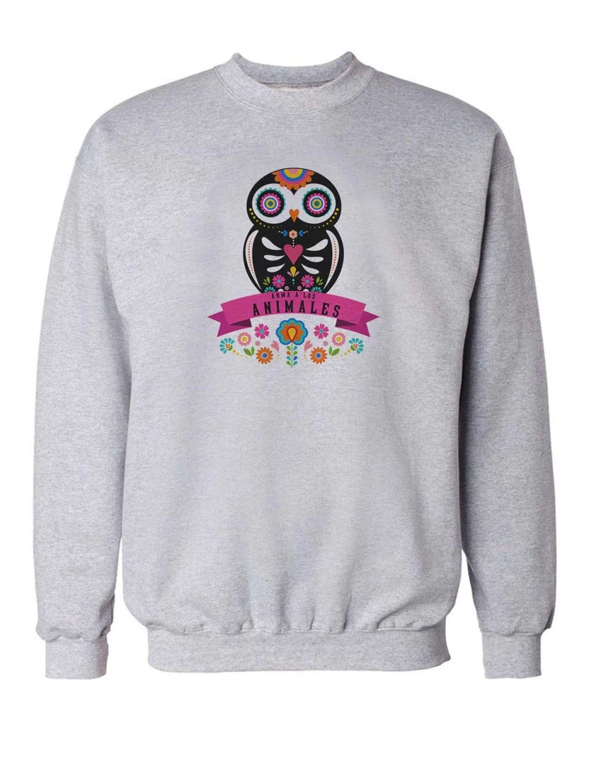 Arm The Animals Unisex | Owl Alebrije | Crewneck Sweatshirt Crew Sweatshirts