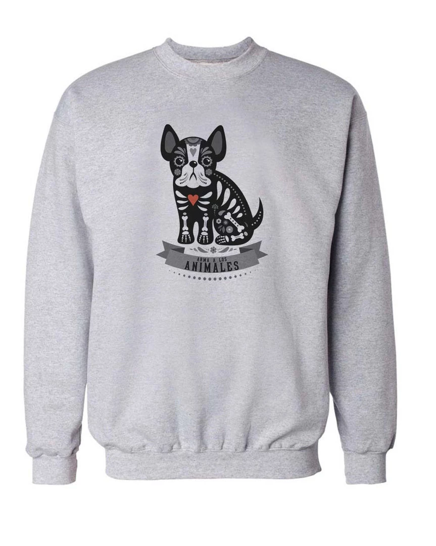 Arm The Animals Crew Sweatshirts Unisex | Frenchie Alebrije | Crewneck Sweatshirt