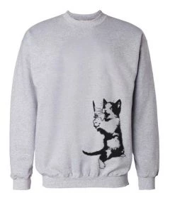 Arm The Animals Crew Sweatshirts Unisex | Cat The Ripper | Crewneck Sweatshirt