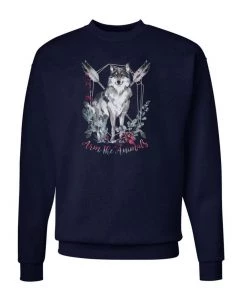 Arm The Animals Crew Sweatshirts Unisex | Ridgeline Wolf | Crewneck Sweatshirt