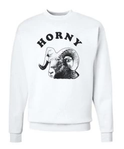 Arm The Animals Unisex | Horny Ram | Crewneck Sweatshirt Crew Sweatshirts