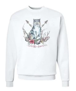 Arm The Animals Unisex | Ridgeline Snow Leopard | Crewneck Sweatshirt Crew Sweatshirts