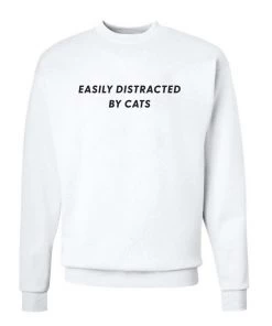Arm The Animals Unisex | Easily Distracted Cat | Crewneck Sweatshirt