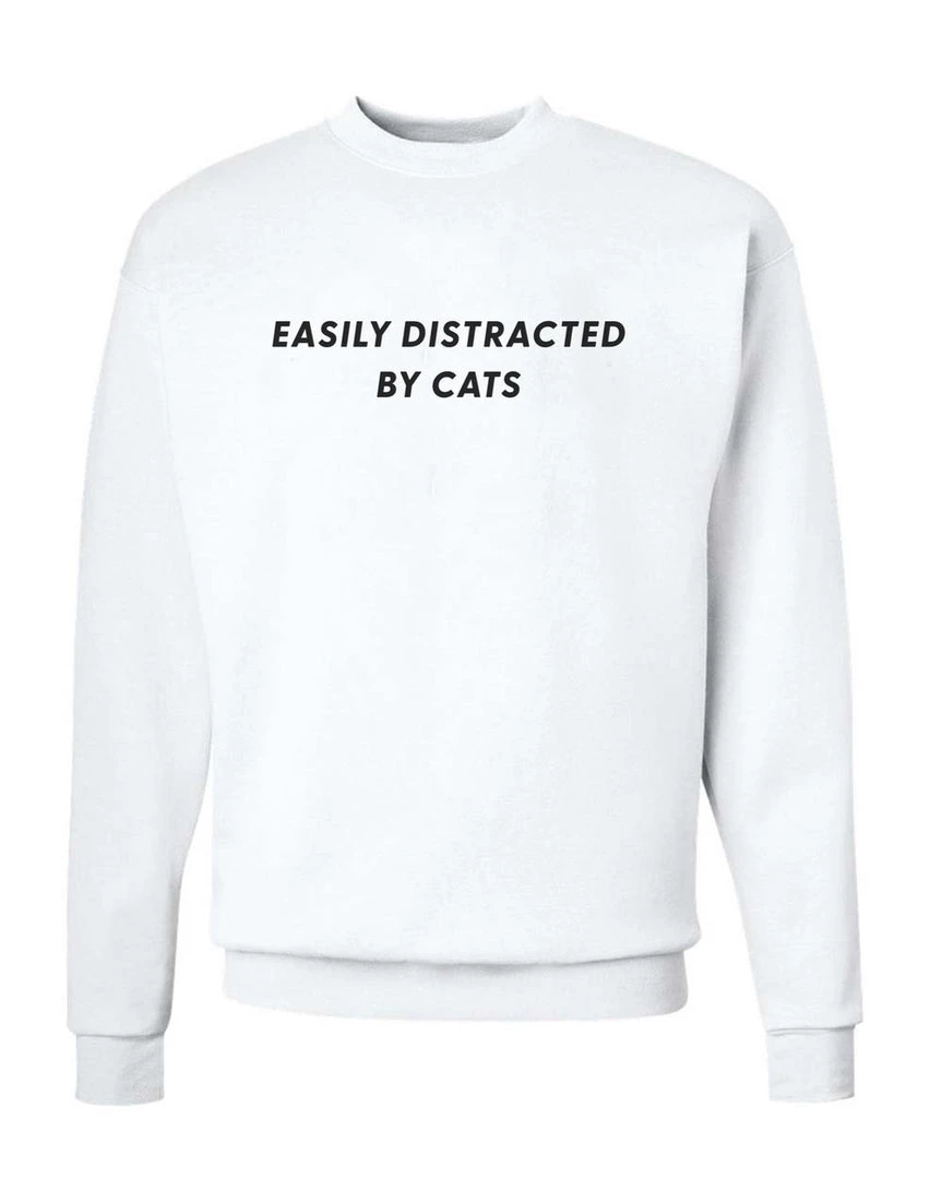 Arm The Animals Unisex | Easily Distracted Cat | Crewneck Sweatshirt