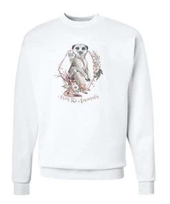 Arm The Animals Unisex | Ridgeline Meerkat | Crewneck Sweatshirt Crew Sweatshirts