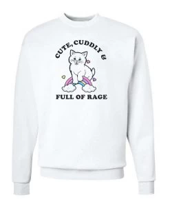 Arm The Animals Unisex | Rage Kitty | Crewneck Sweatshirt