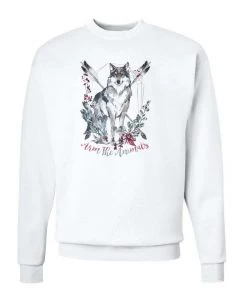 Arm The Animals Crew Sweatshirts Unisex | Ridgeline Wolf | Crewneck Sweatshirt