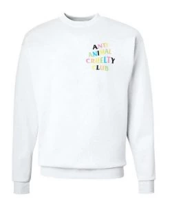 Arm The Animals Unisex | Rainbow Anti Animal Cruelty Club | Crewneck Sweatshirt Crew Sweatshirts