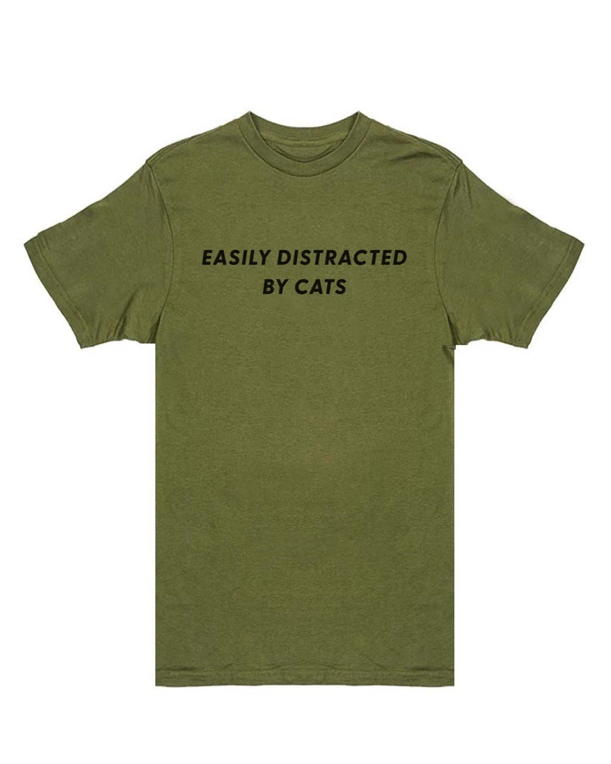 Arm The Animals Unisex | Easily Distracted Cat | Crew Tees