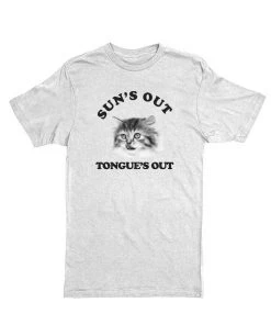 Cats With Their Tongues Out Tees Unisex | Sun’s Out, Tongue’s Out | Crew