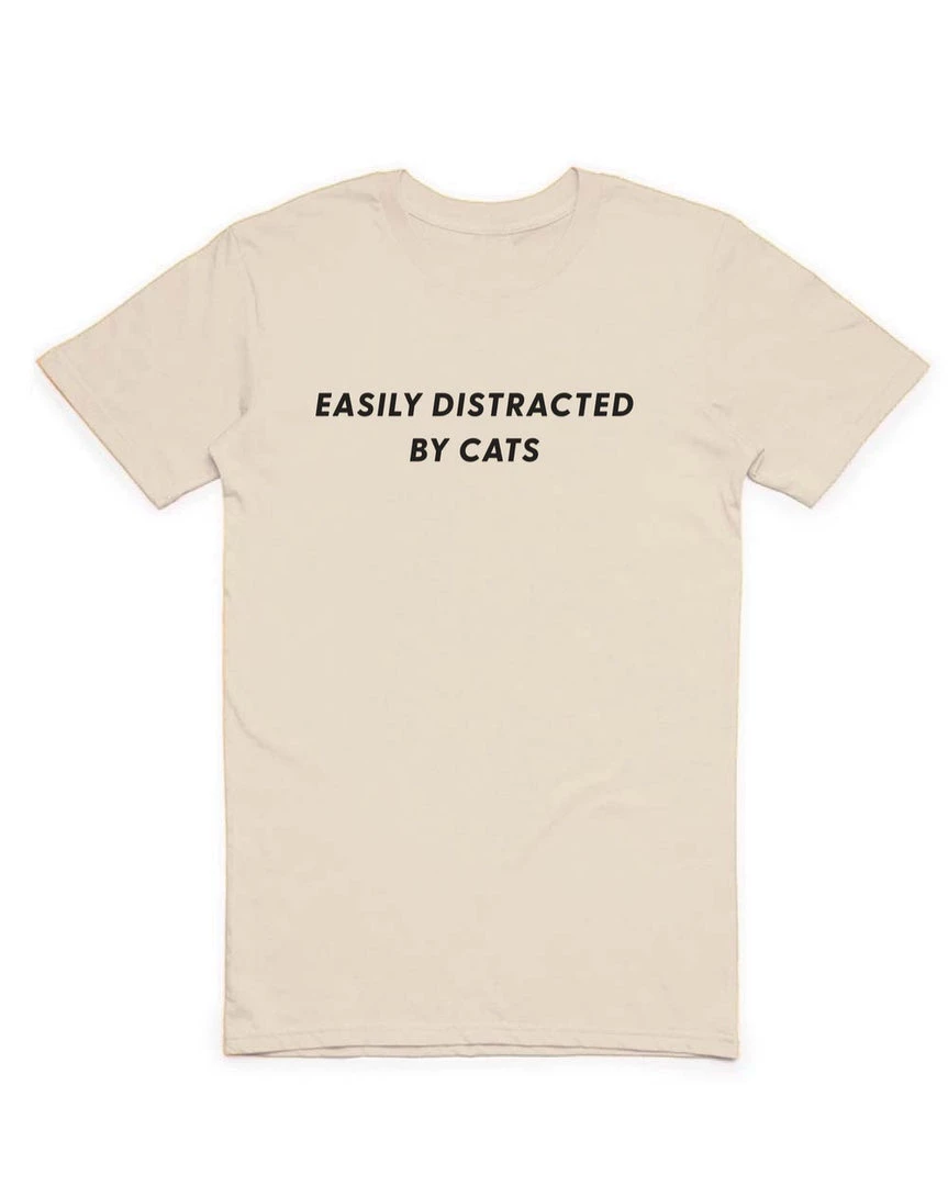 Arm The Animals Unisex | Easily Distracted Cat | Crew Tees
