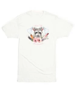 Arm The Animals Tees Unisex | Woodland Raccoon | Crew