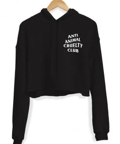 Arm The Animals Crop Hoodies Women's | Anti Animal Cruelty Club | Crop Hoodie