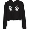 Arm The Animals Women's | Paw-sive Aggressive | Crop Hoodie Crop Hoodies