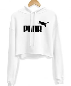 Arm The Animals Women's | Purr | Crop Hoodie Crop Hoodies