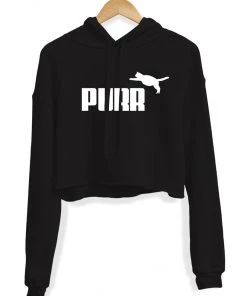 Arm The Animals Women's | Purr | Crop Hoodie Crop Hoodies