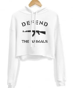 Arm The Animals Women's | Defend The Animals | Crop Hoodie Crop Hoodies
