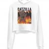 Arm The Animals Women's | Catzilla | Crop Hoodie Crop Hoodies