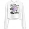 Arm The Animals Women's | Peow Peow | Crop Hoodie