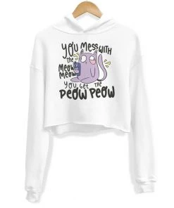 Arm The Animals Women's | Peow Peow | Crop Hoodie