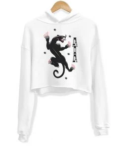 Arm The Animals Crop Hoodies Women's | Tattoo Black Panther | Crop Hoodie